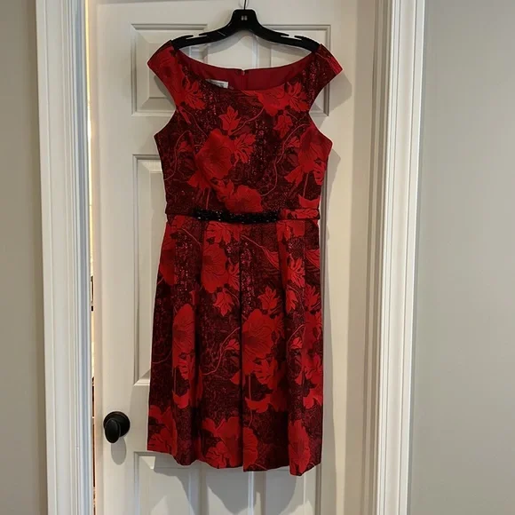 HP 🥰 Teri Jon by Rickie Freeman fit and flare cocktail dress. Worn x1 EUC - Picture 14 of 17